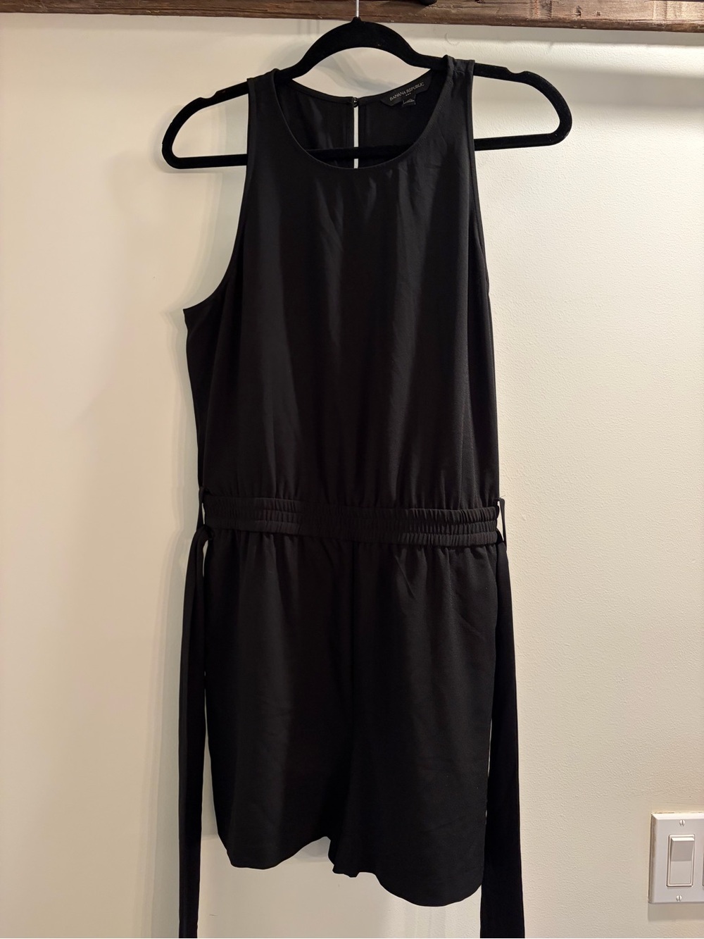 Black Sleeveless One-Piece Romper